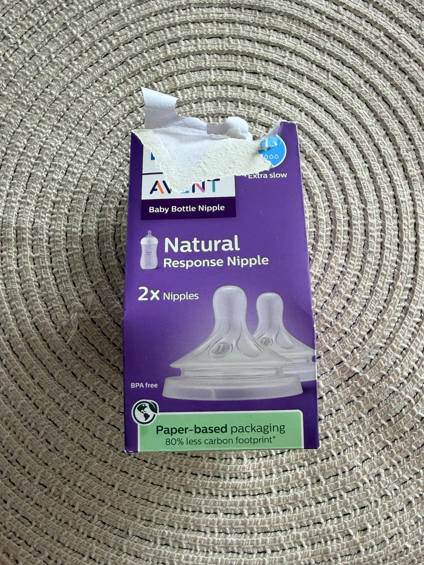 2 tétines Philips avent natural #1 neuve