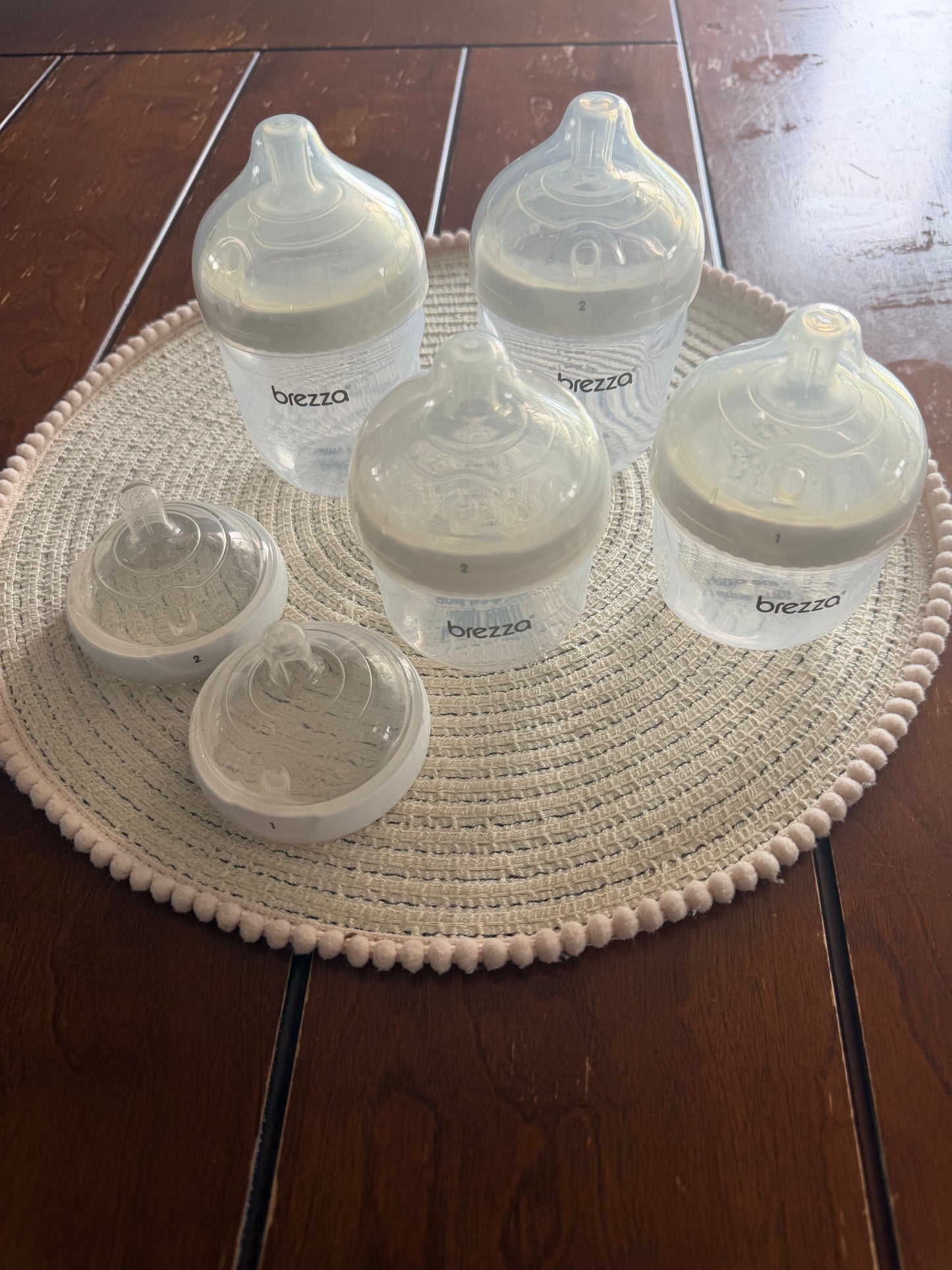 Biberon Brezza 2- 9oz 2- 5oz avec 2 tétines supplémentaires (#1-#2)