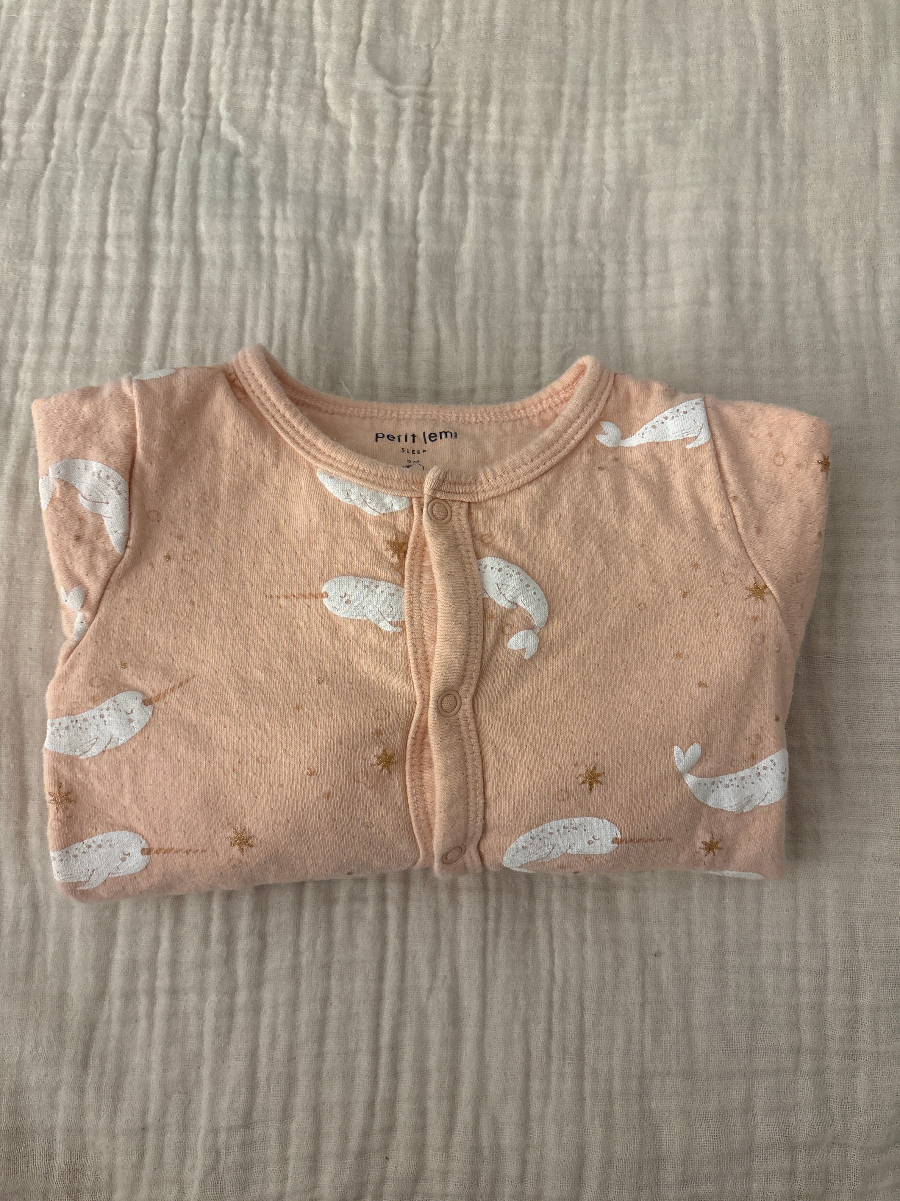 Pyjama petit lem à bouton 9 mois