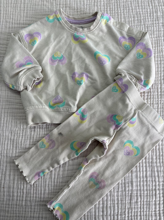 Ensemble 12-18 mois (imparfait) taché sur les pantalons