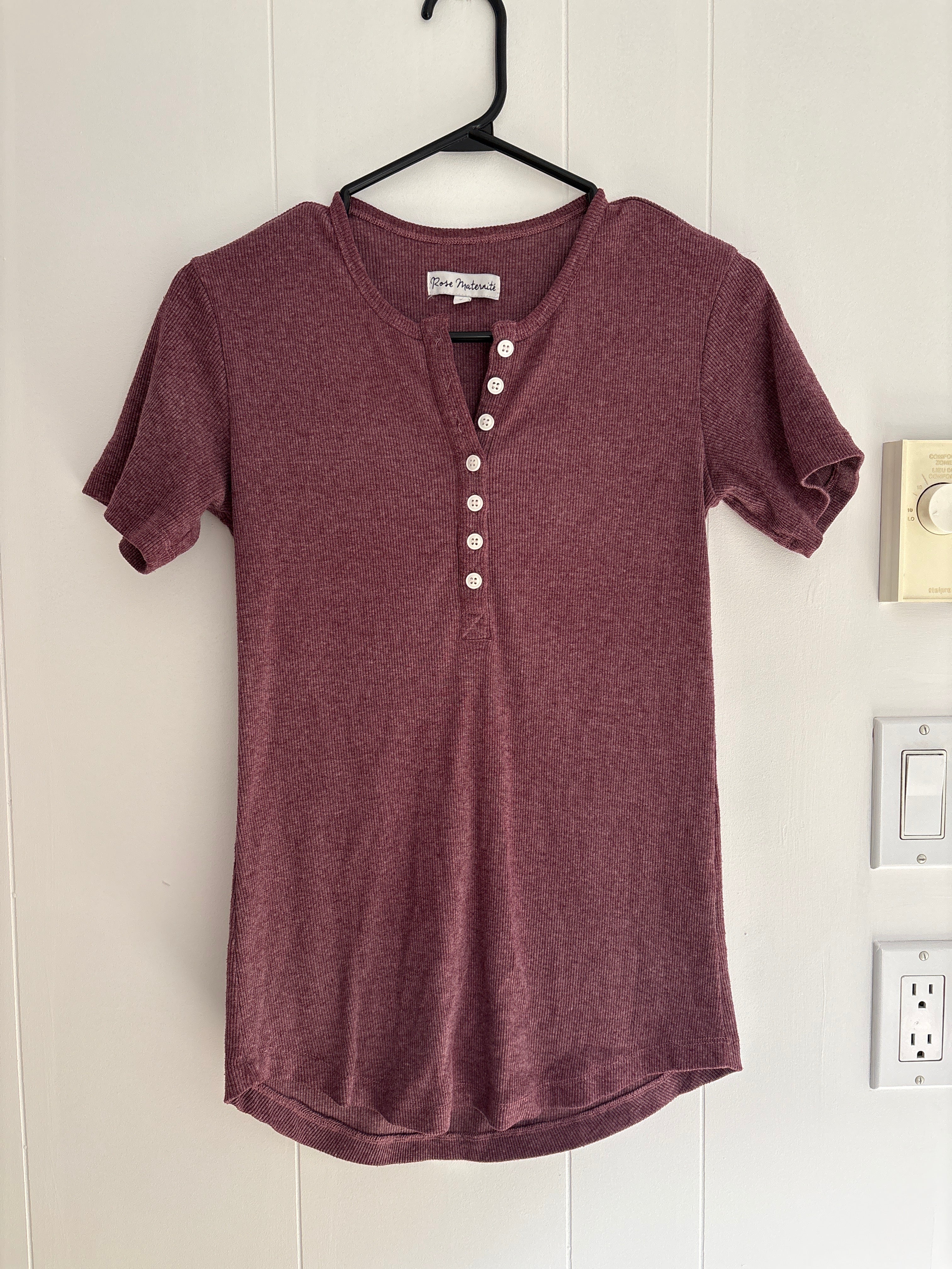 T-Shirt rose maternité Small